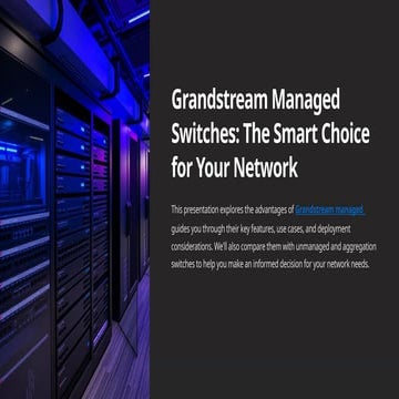 Grandstream Unmanaged & managed Switches