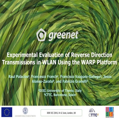 Experimental Evaluation of Reverse Direction Transmissions in WLAN Using the ...