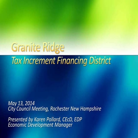 Granite Ridge Tax Increment Financing Plan
