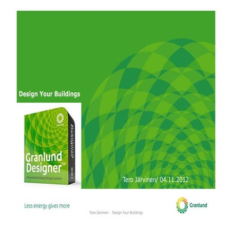 Granlund Designer, MEP design database software