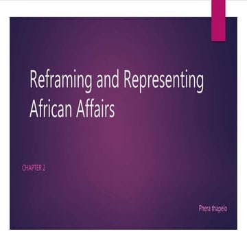 Reframing and representing african affairs (1)