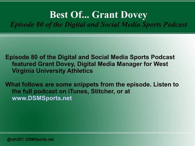 Episode 80 of the DSMSports Podcast...