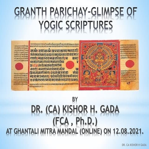 Grantha parichay - Yogic Scriptures Inrtroduction