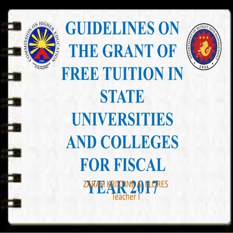 Grant of free tuition fees