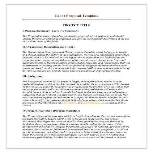 Grant proposal template | PDF