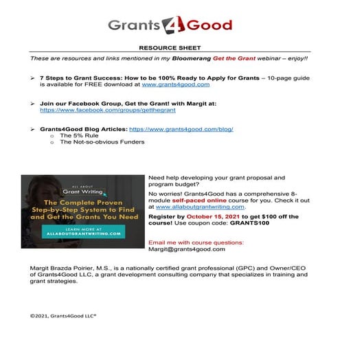 Get More Grants with Donor Cultivation NOW and Post-Pandemic (Worksheet)