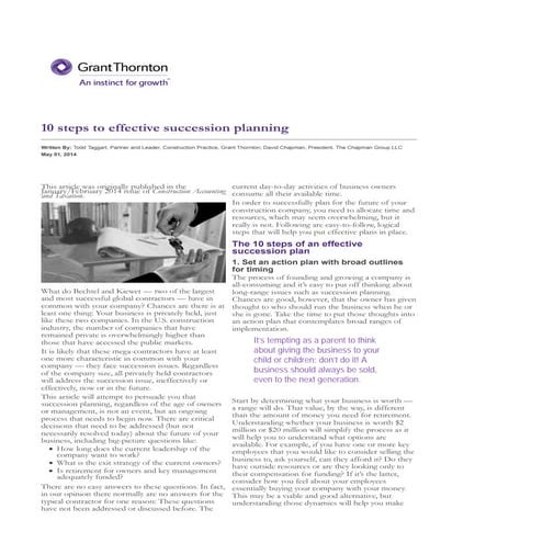 10 steps to effective succession planning