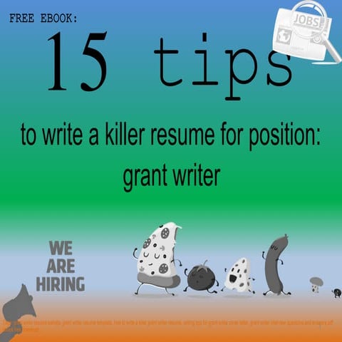 Grant writer resume sample pdf ebook