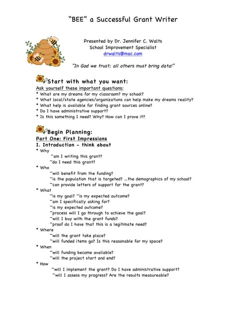Grant Writing Basics