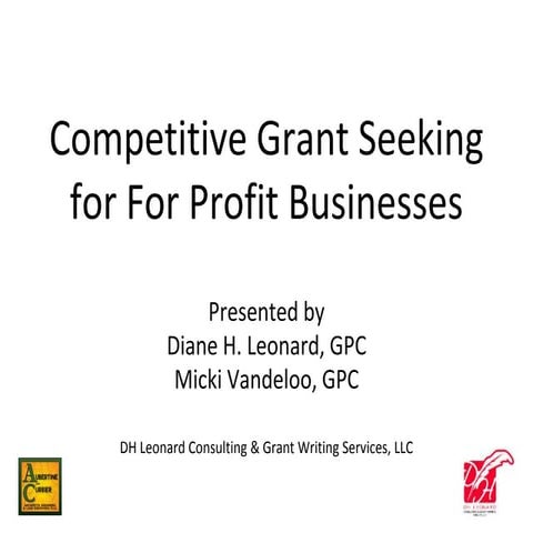 Competitive Grant Seeking for For-Profit Businesses