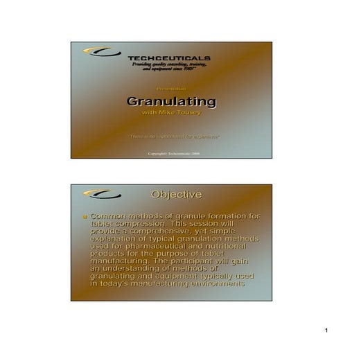 Granulacion trainning basico