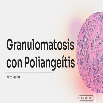 Granulomatosis con Poliangeítis medicina y salud