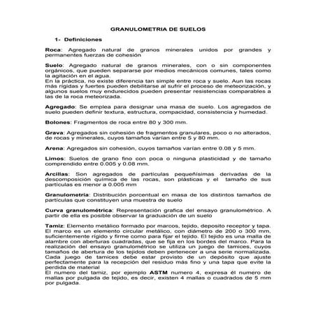 Granulometria de suelos