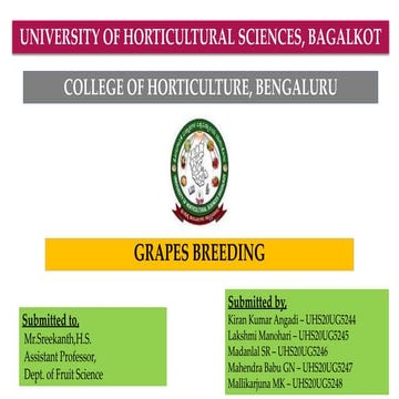 Breeding aspects of grpaes | PPTX