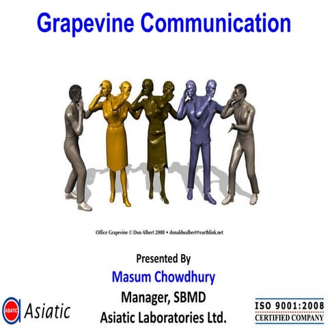 Grapevine communications for first line manager