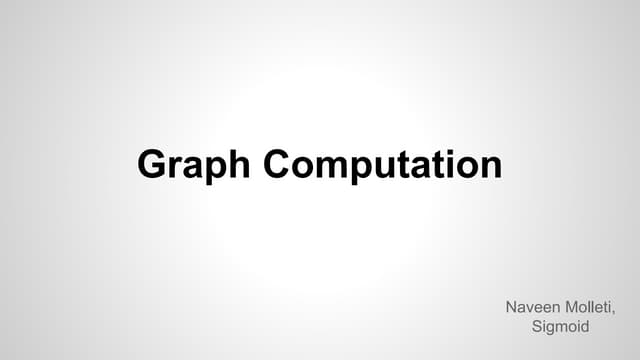 Graph computation