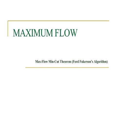 Ford Fulkerson Algorithm with example .ppt
