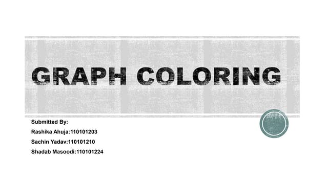 Graph coloring