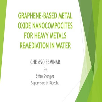 Graphene based metal oxide nanocompocites for heavy metals remediation in water
