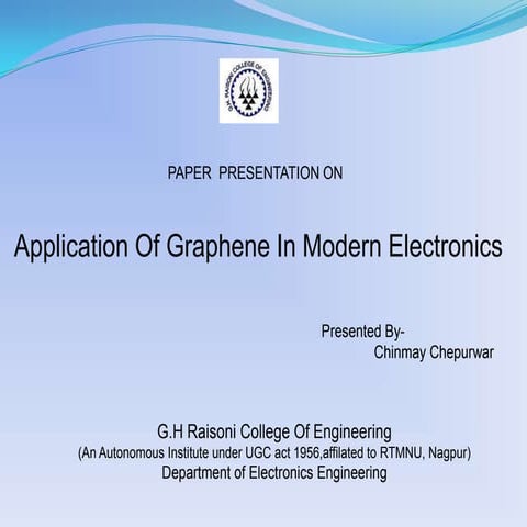 Application of Graphene in electronics