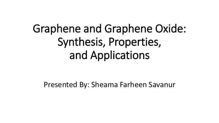 Graphene And Graphene Oxide