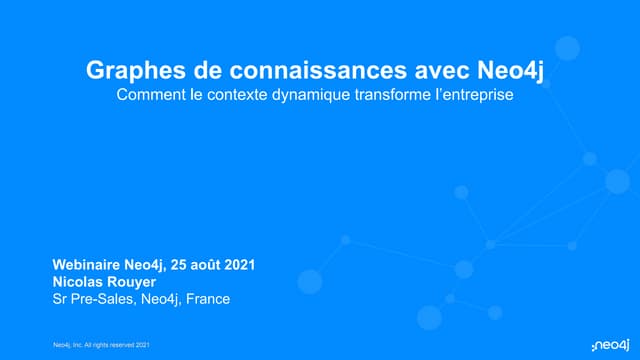 Graphes de connaissances avec Neo4j 