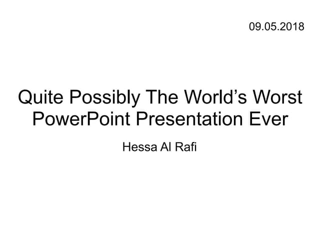 Good presentations vs. Bad presentations 