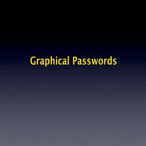 Graphical Passwords