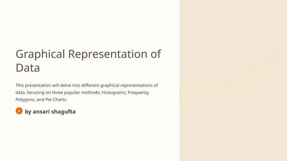 Graphical Representation of Statistical data | PPTX