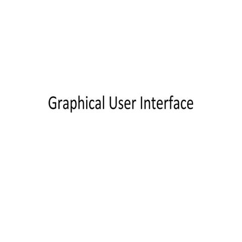 Swing and Graphical User Interface in Java | PPT