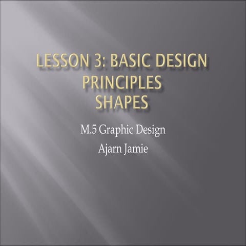 Graphic Design Lesson 3 | PPT