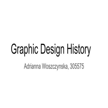 Graphic design history