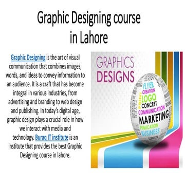 Graphic Designing  / Buraq IT Institute.