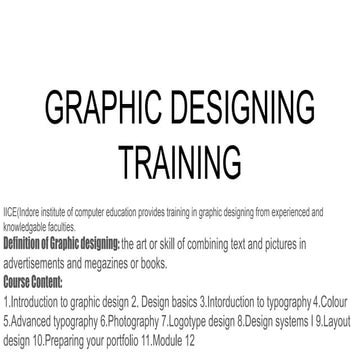 IICE-Graphic designing course training in indore