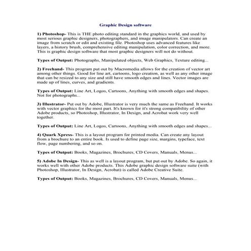 Graphic design software