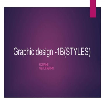 Graphic design (styles) 1B