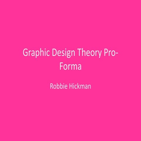 Graphic design theory pro forma