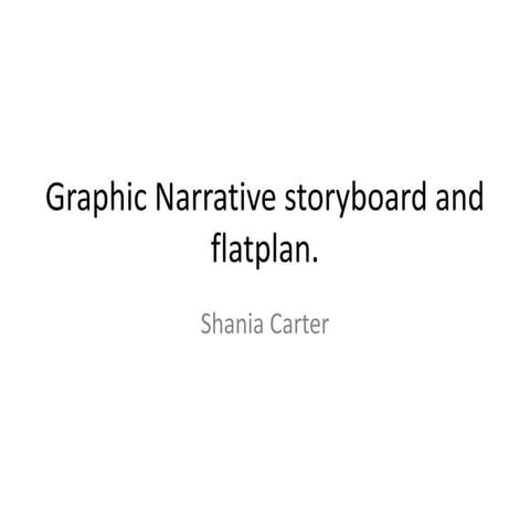 Graphic narrative storyboard and flatplan