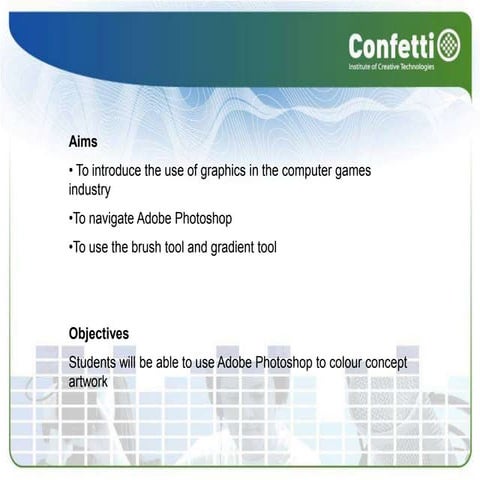 Graphics in the Computer Games Industry Week 1