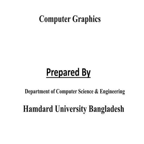 Overview of Computer Graphics | PPT