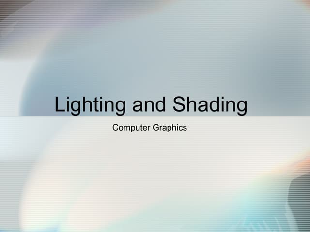 Graphics Lecture 7