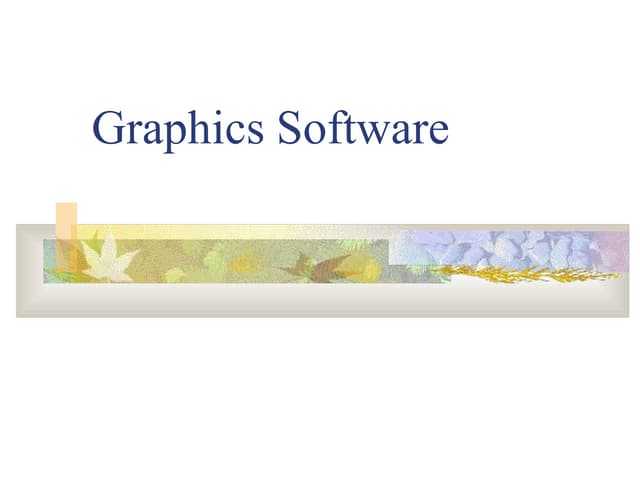 Graphics software and standards