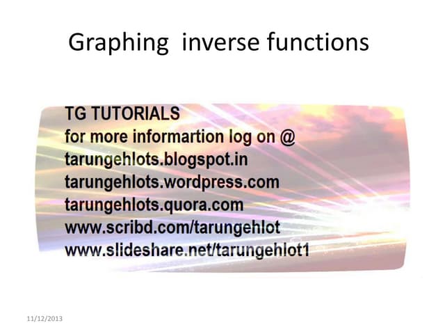 Graphing inverse functions