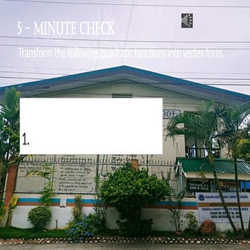 Graphing Quadratic Function - MATHEMATICS 9