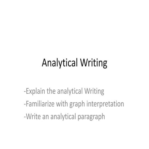 Analytical Writing - Bar graph