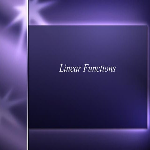 Graph Linear Functions