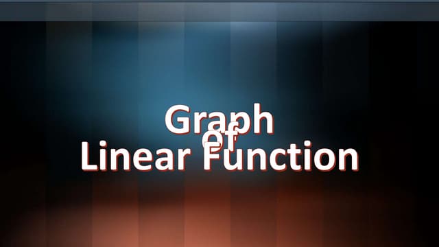 Graph of linear function