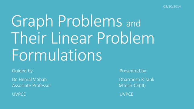 Graph problem & lp formulation