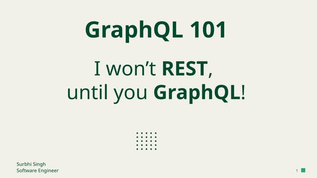 apidays Munich 2025 - GraphQL 101: I won't REST, until you GraphQL, Surbhi Singh (GoDaddy.com)