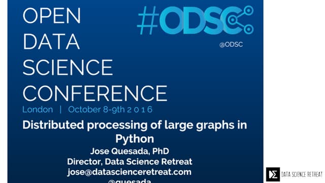 Distributed processing of large graphs in python
